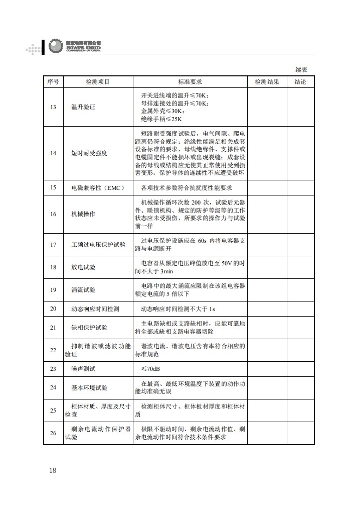 低压综合配电箱（JP柜）抽检工作规范